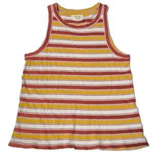 Madewell Women's Westville Tank Top in Stripe Size Medium Tomboy 70s Y2K Hippie